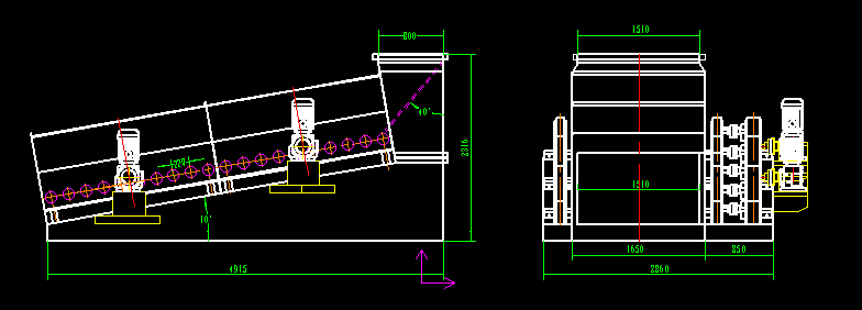 20轴滚轴筛外形图组成结构